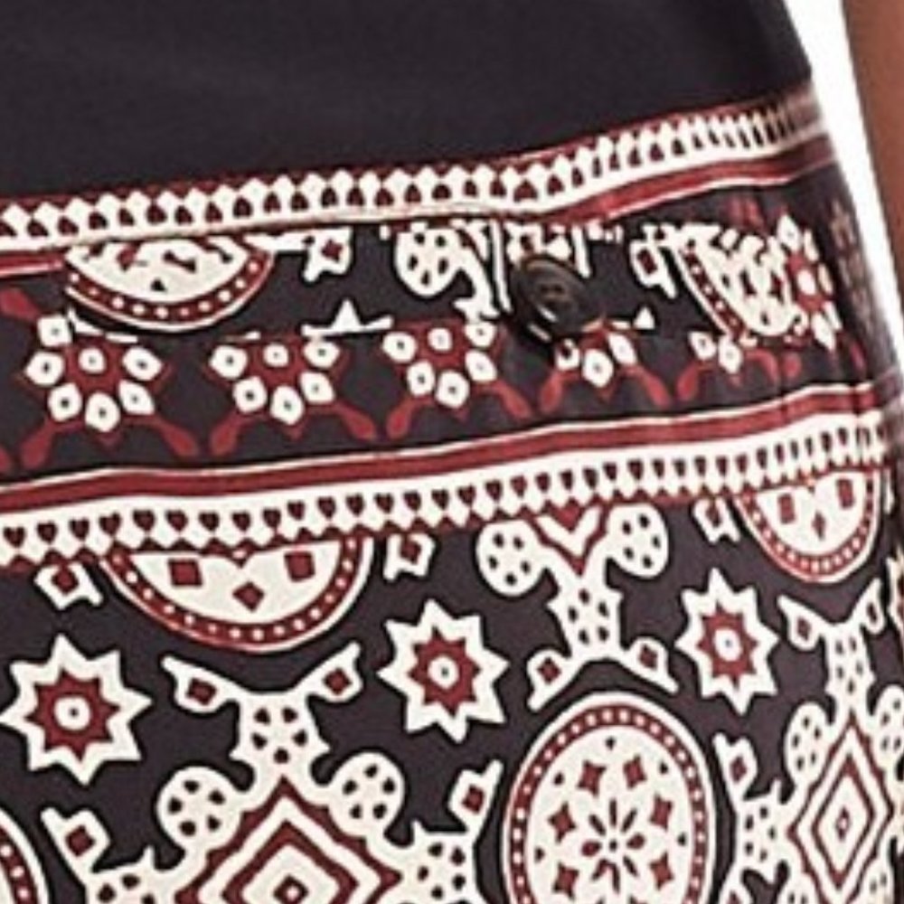 NEW Sea Women Silk Blend Geometric Mandala Brick Palazzo Wide Leg Long Pants - Picture 8 of 8